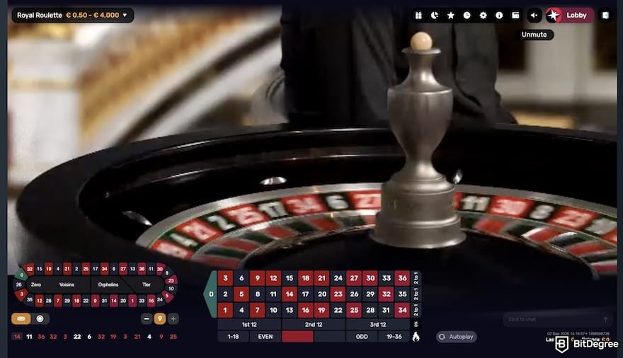 Best crypto live casino: Vave's roulette interface. Best crypto live casino: Vave's roulette interface.