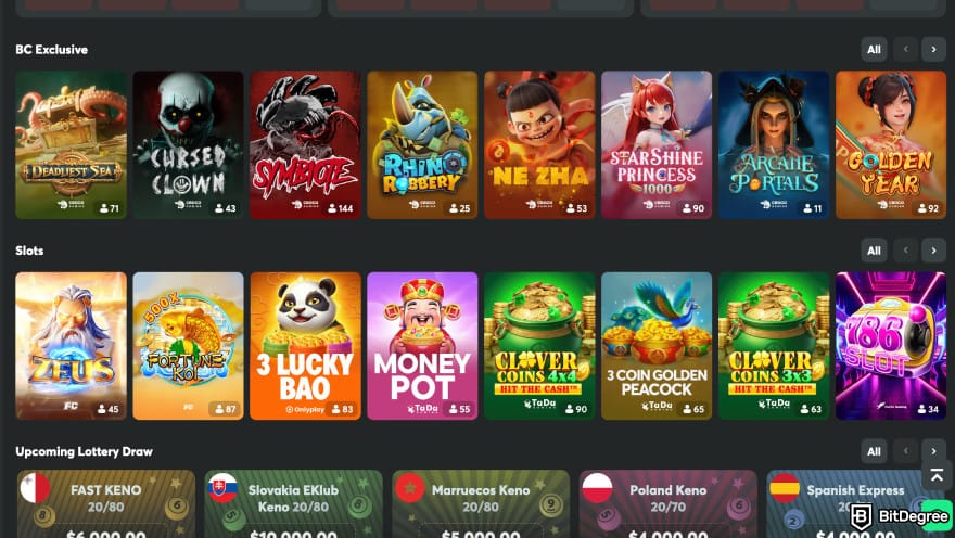 Best crypto mobile casino site: BC.Game.