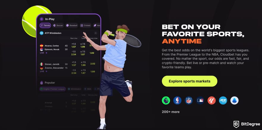 Best crypto mobile casino site: Cloudbet.