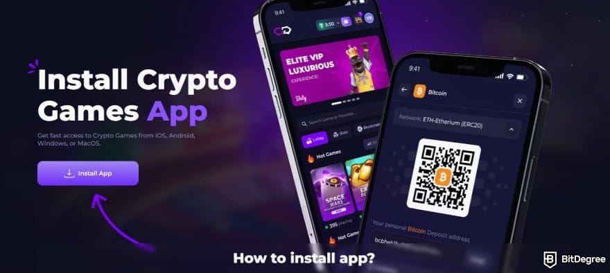 Best crypto mobile casino site: Crypto-Games PWA.