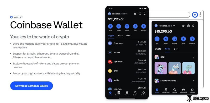 Best mobile crypto wallet: Coinbase Wallet.