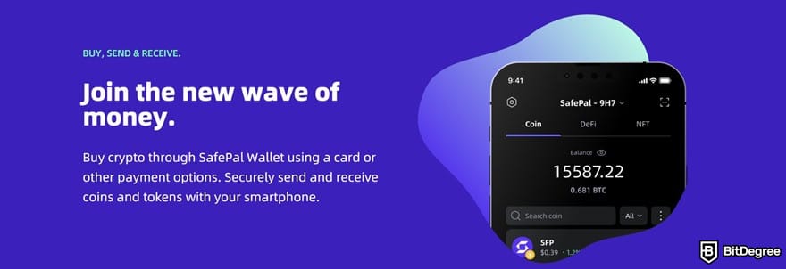 Best mobile crypto wallet: SafePal app.