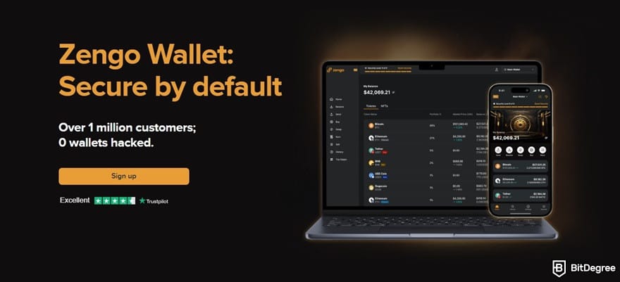 Best mobile crypto wallet: Zengo Wallet.