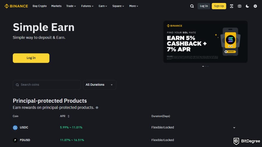 Best crypto savings accounts: Binance Simple Earn page. Best crypto savings accounts: Binance Simple Earn page.