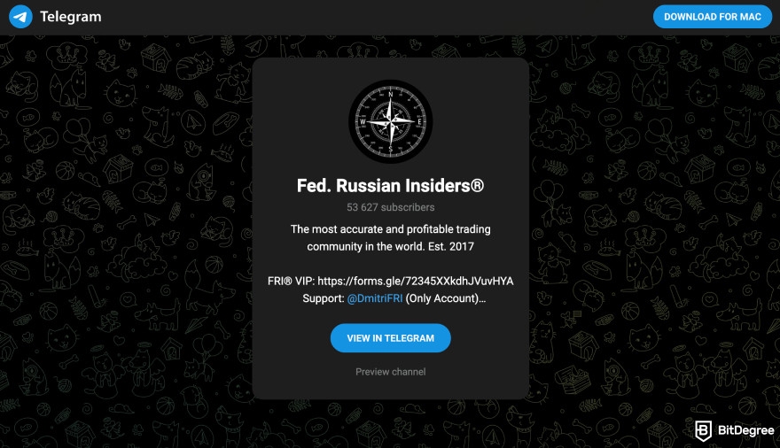 Best crypto Telegram groups: Fed. Russian Insiders.