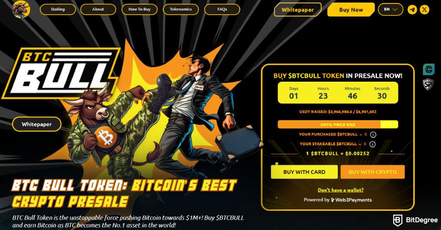 Best crypto under a penny: Bitcoin Bull website.