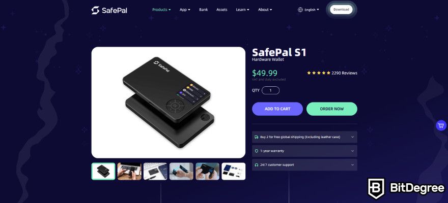 Best crypto wallet UK: SafePal S1's exterior.