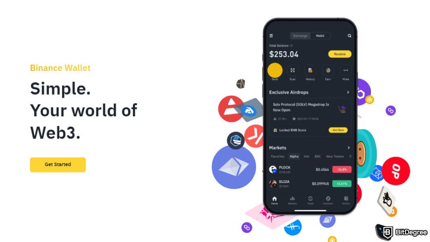 Best DeFi wallet: Binance Web3 Wallet promotional banner.