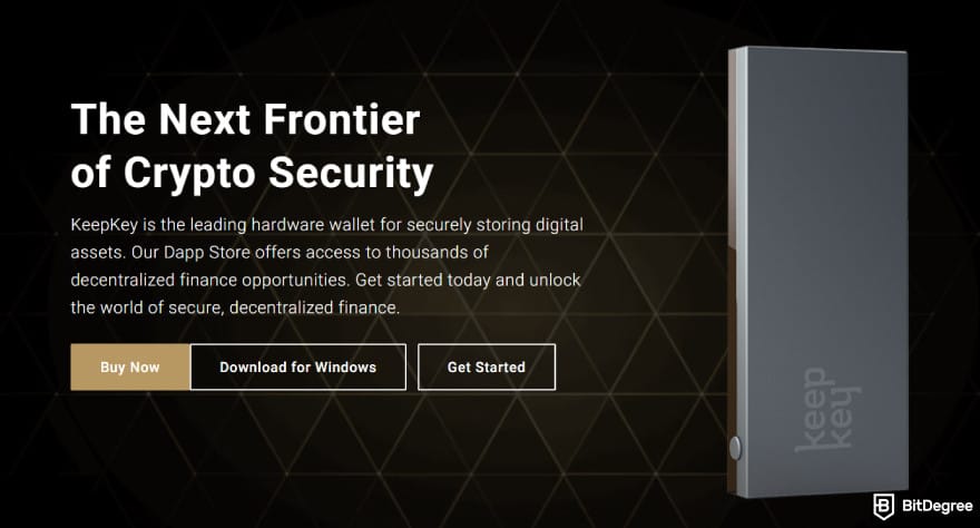 Best DeFi wallet: KeepKey wallet design.