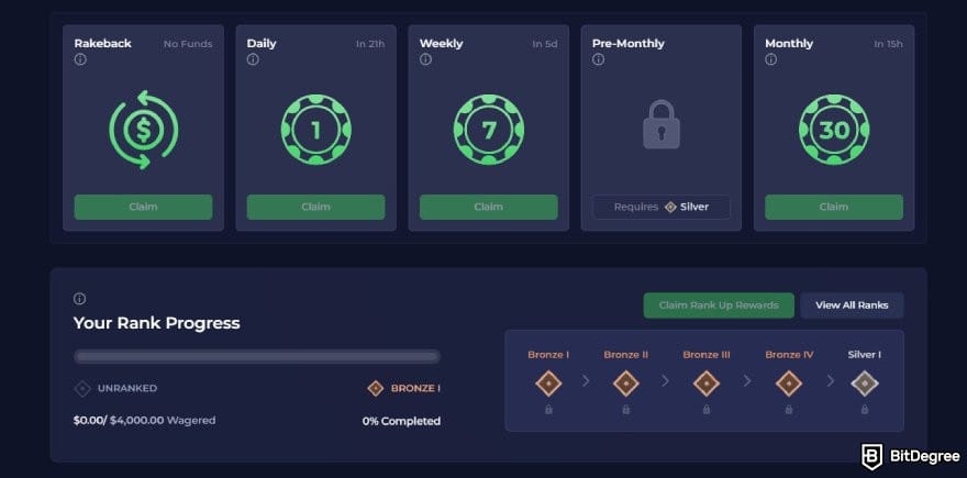 Best Ethereum casino: Rainbet's rewards page. Best Ethereum casino: Rainbet's rewards page.