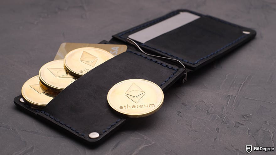 Best Ethereum wallet: Ether coins in a wallet.