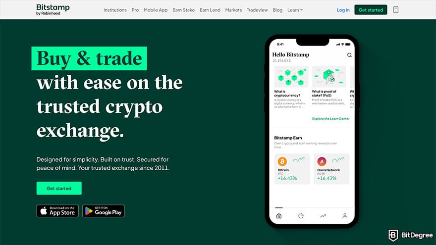 Best fiat-to-crypto exchange: Bitstamp.