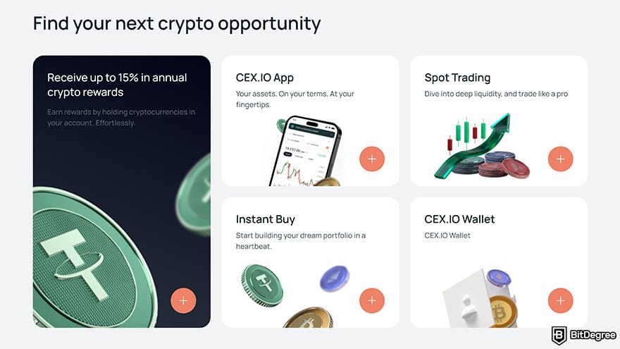 Best fiat-to-crypto exchange: CEX.IO features.