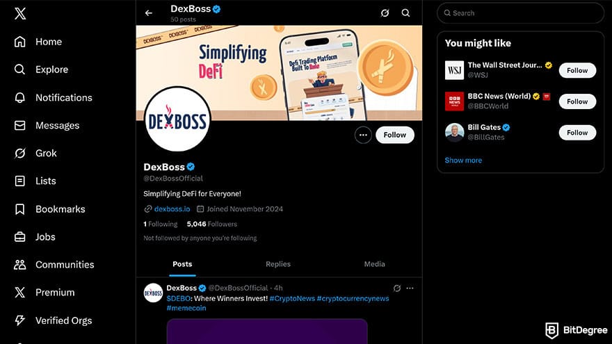 Best free crypto airdrops: DexBoss X.