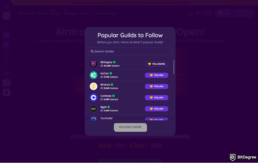 Best free crypto airdrops: follow two more guilds.