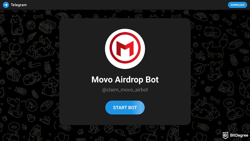 Best free crypto airdrops: Movo Smart Chain airdrop bot on Telegram.