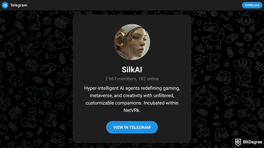 Best free crypto airdrops: SilkAI Telegram.