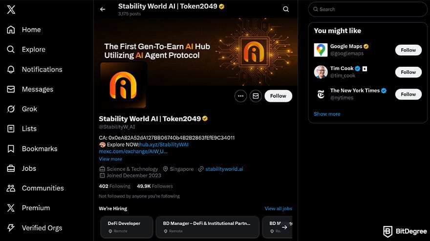Best free crypto airdrops: StabilityAI X.