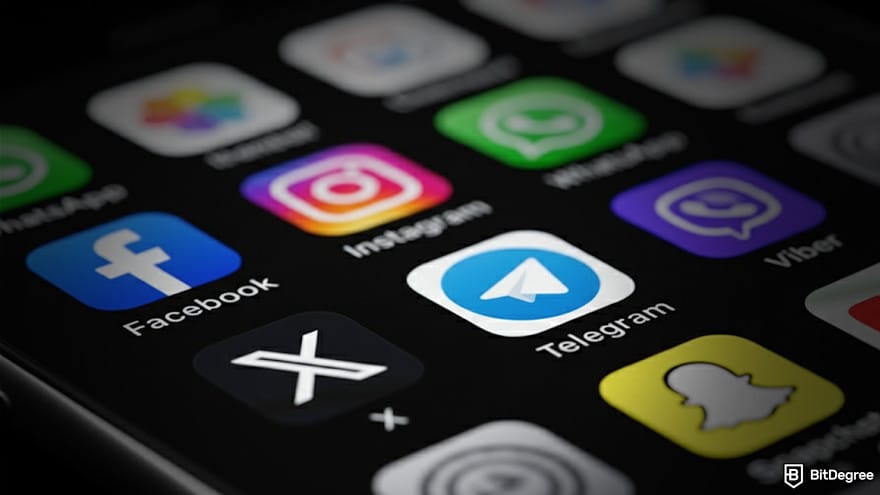 Best free crypto airdrops: Telegram and X apps side by side.