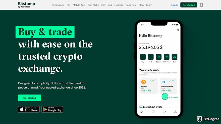 Best free crypto trading platform: Bitstamp.