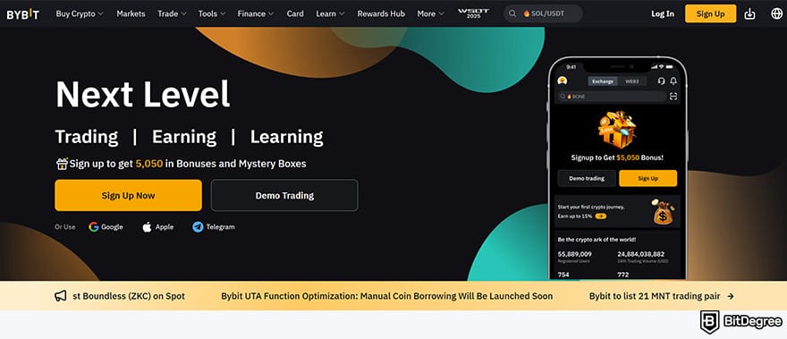 Best free crypto trading platform: Bybit.