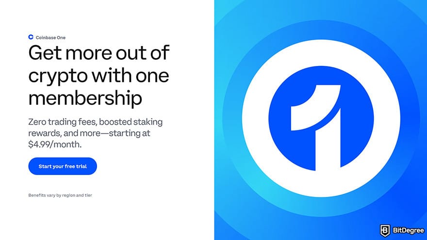 Best free crypto trading platform: Coinbase one.