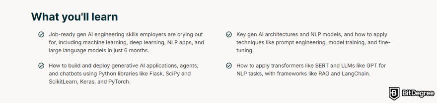 Best generative AI courses: what you will learn in edX's Generative AI Engineering course.