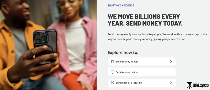 Best international money transfer: way to send money via MoneyGram.