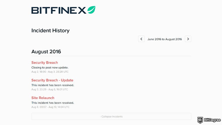 Best IOTA wallet: Bitfinex security breach on August 2016.