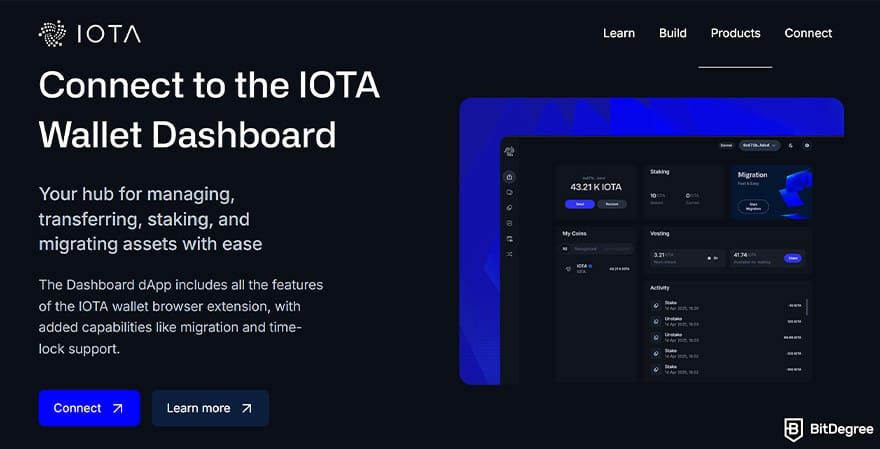Best IOTA wallet: IOTA web wallet.