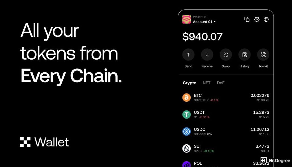 Best Kaspa wallet: a chain list on OKX Wallet.