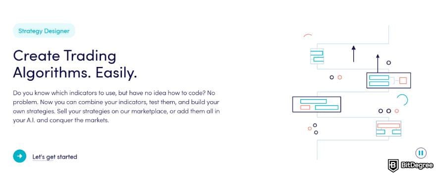 Best Kraken trading bots: Cryptohopper's strategy designer page.