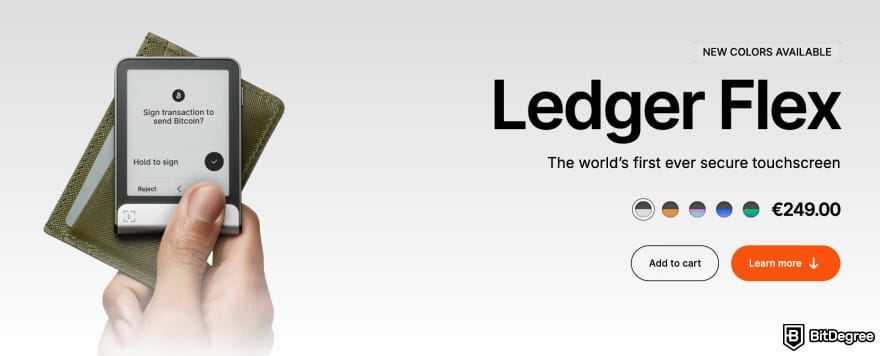 Best Litecoin wallet: Ledger Flex and its price.