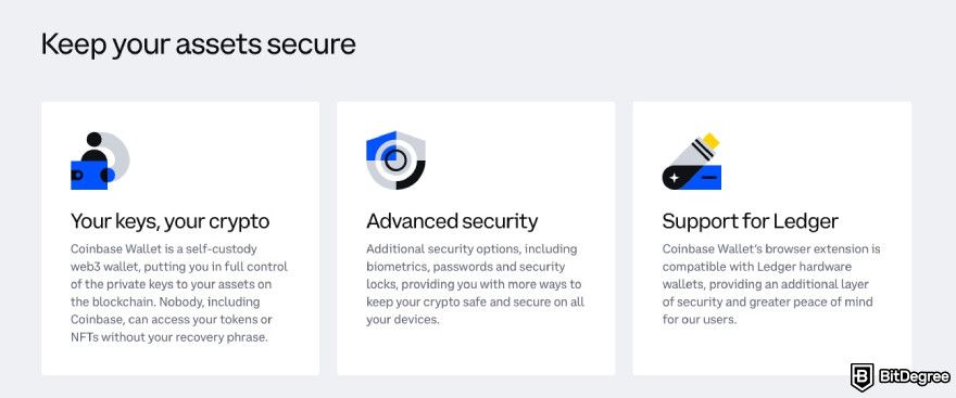 Best meme coin wallet: Coinbase Wallet security features.