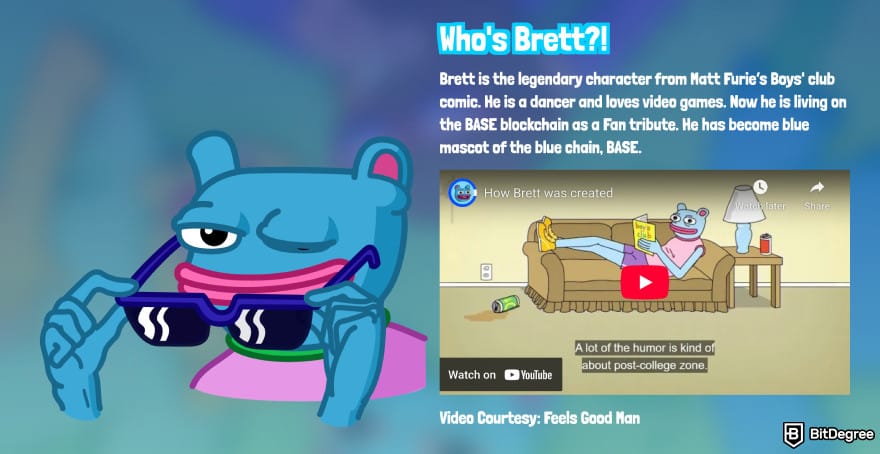 Best meme coins to buy now: Brett homepage.