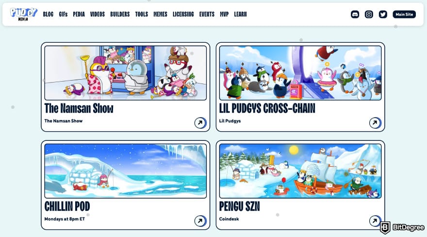 Best meme coins to buy now: Pengu media page.