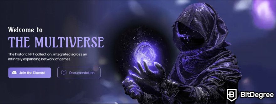 Best metaverse crypto: Enjin multiverse homepage.