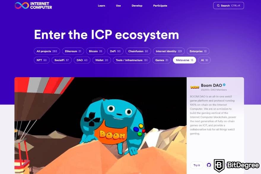 Best metaverse crypto: ICP ecosystem.