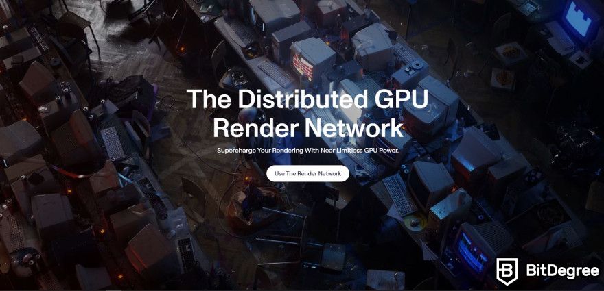 Best metaverse crypto: Render Network homepage.