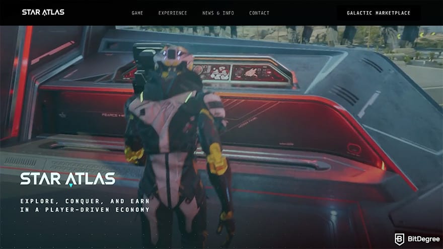 Best metaverse crypto: Star Atlas homepage.