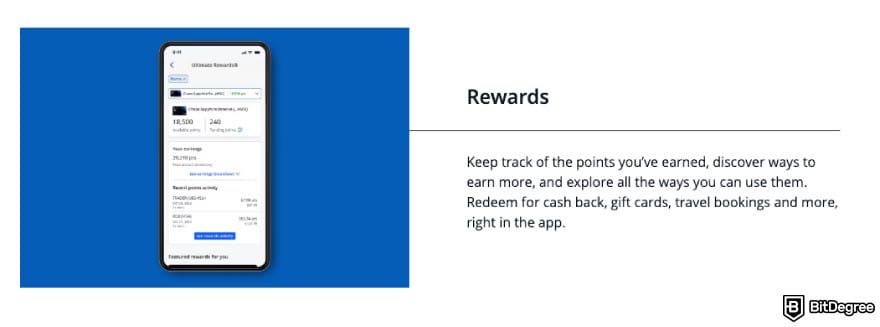 Best mobile bank: Chase reward points.