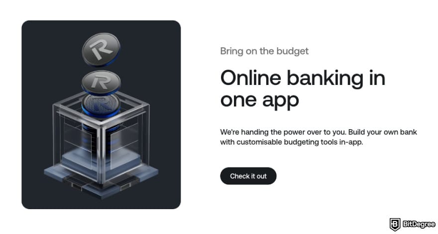 Best mobile bank: Revolut's customization aspect.