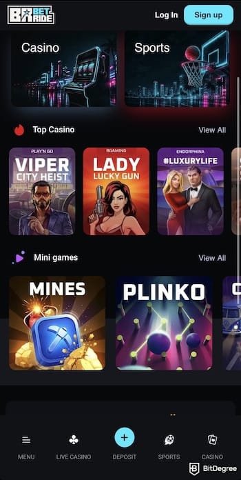 Best mobile crypto casino: Betride on mobile. Best mobile crypto casino: Betride on mobile.