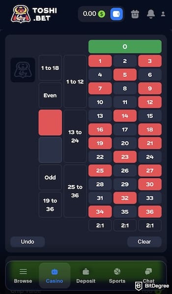 Best mobile crypto casino: Toshi.bet's roulette on mobile. Best mobile crypto casino: Toshi.bet's roulette on mobile.
