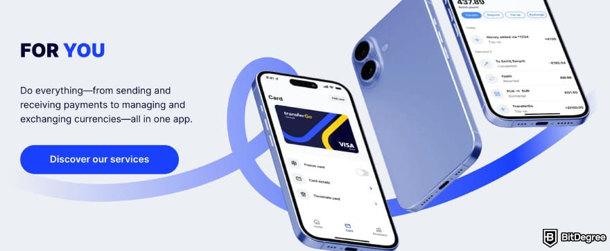 Best money transfer app: the TransferGo app.