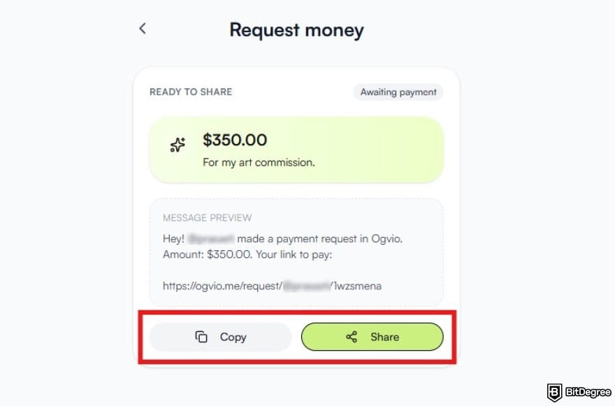 Best money transfer to India: the request money preview page on Ogvio. Best money transfer to India: the request money preview page on Ogvio.