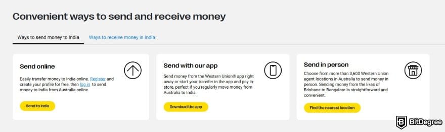 Best money transfer to India: a list of ways to send money to India using Western Union.