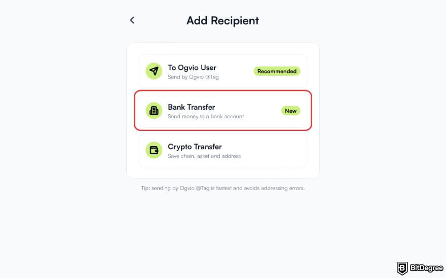 Best Money Transfer to Nigeria from UK: choose the payment method on Ogvio.