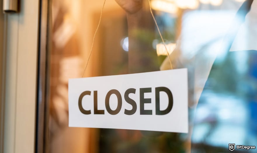 Best money transfer to Nigeria from UK: a CLOSED sign on the door.