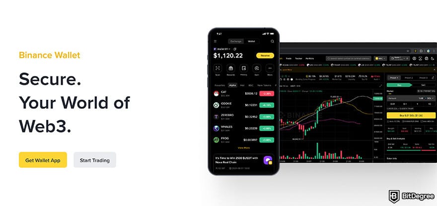 Best multi cryptocurrency wallet: Binance wallet.